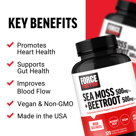 Benefits of Irish Sea Moss + Beetroot Supplements by Force Factor