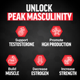 Unlock peak masculinity with testosterone and HGH support, muscle building, estrogen reduction, and strength increase.