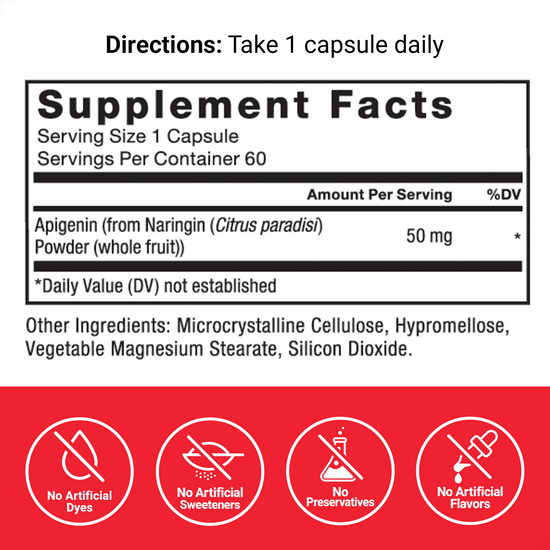Apigenin Supplement Facts by Force Factor