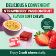 Force Factor Modern Moringa strawberry passionfruit flavor soft chews individually wrapped, enjoy 2 soft chews daily
