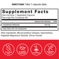 Supplement Fact Panel for Force Factor Glutathione Supplement