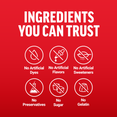 Seven icons with text stating "Ingredients You Can Trust" and listing various items to avoid in supplements.