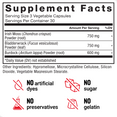 Supplement facts panel for Force Factor Sea Moss Complex with Irish Moss, Bladderwrack, and Burdock, no artificial dyes, sugar, preservatives, or gelatin