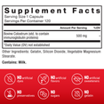 Supplement facts for bovine colostrum supplement, highlighting ingredients and absence of artificial additives.