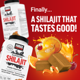 Shilajit soft chews with oranges and cherries, promoting great taste and energy support