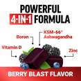 Soft chew with KSM-66, boron, vitamin D, and zinc in berry blast flavor.