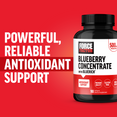 Force Factor Blueberry Concentrate with BlueRich bottle with text powerful reliable antioxidant support