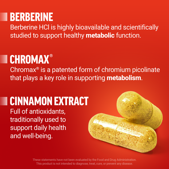 Three ingredients with benefits: berberine, Chromax chromium, and cinnamon extract