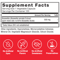 Supplement Facts Panel and Nutrition Information of Force Factor Boswellia Supplement
