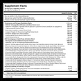 Supplement facts label for Alpha King Immortal, listing ingredients for testosterone, estrogen modulation, and HGH activation.