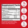 Supplement facts panel for Force Factor L-Carnitine Ultimate with 2000mg L-Carnitine, made in USA, no sugar, no artificial dyes