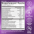 Hair Growth Accelerator Pro supplement facts panel with no gelatin, no preservatives, third-party tested, made in USA icons