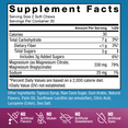 Supplement facts panel for Force Factor Ultimate Magnesium showing 330mg magnesium, 20 calories, and clean label icons.