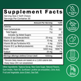 Supplement facts panel for Force Factor Modern Moringa soft chews with moringa extract, biotin, B vitamins, no artificial dyes, vegetarian, made in the USA