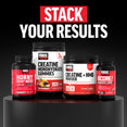 Force Factor supplement lineup displayed together under stack your results headline featuring creatine and performance products