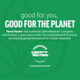 Green sustainability graphic highlighting CarbonNeutral company certification and environmental commitment