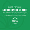 Good for you, good for the planet graphic highlighting Force Factor certified CarbonNeutral company.