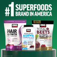 Force Factor named number one superfoods brand in America featuring Hair Growth Accelerator, Amazing Ashwa, and Total Beets Ultimate Heart Health