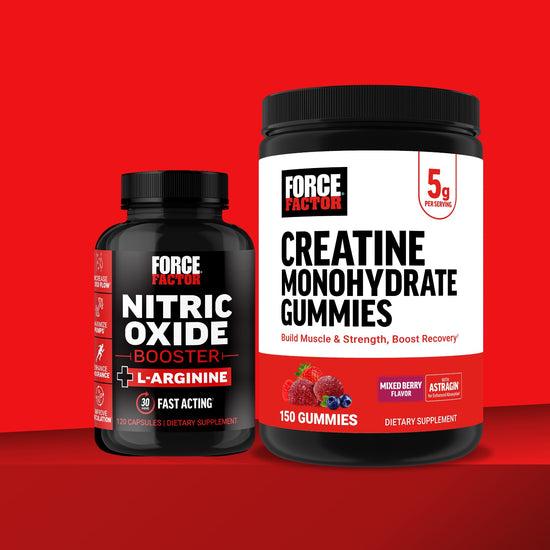 Force Factor Creatine Gummies, Creatine Monohydrate for Muscle Gain, More Strength, and Faster Recovery, Clinically Studied Creatine 5g Dose, Mixed Berry, 30 Servings