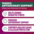 Three key benefits of 500mg Trans-Resveratrol: combat oxidative stress, antioxidant support, healthy aging and cellular protection