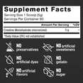 Supplement Facts Panel and Nutrition Information of Force Factor Creatine Monohydrate Supplement