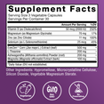 Cortisol Reducer supplement facts panel with vegetarian, non-GMO, and no preservatives icons