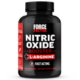 Force Factor Nitric Oxide Booster with L-Arginine to increase blood flow and maximize muscle pumps.