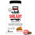 Supreme Shilajit bottle highlighting energy, stamina, stress relief, and clean ingredients