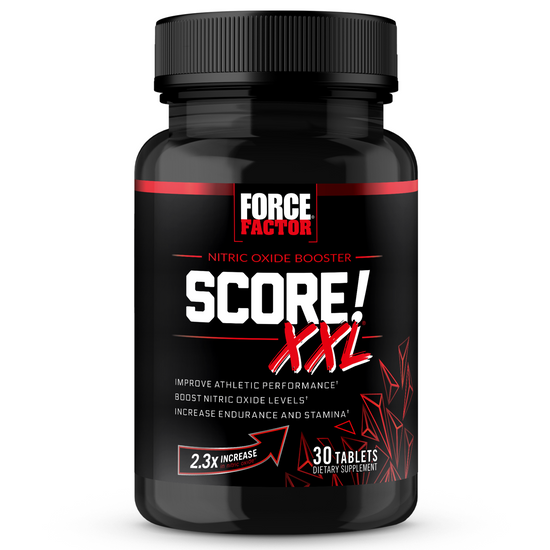 Force Factor Score! XXL boosts nitric oxide for better athletic performance, endurance, and stamina.