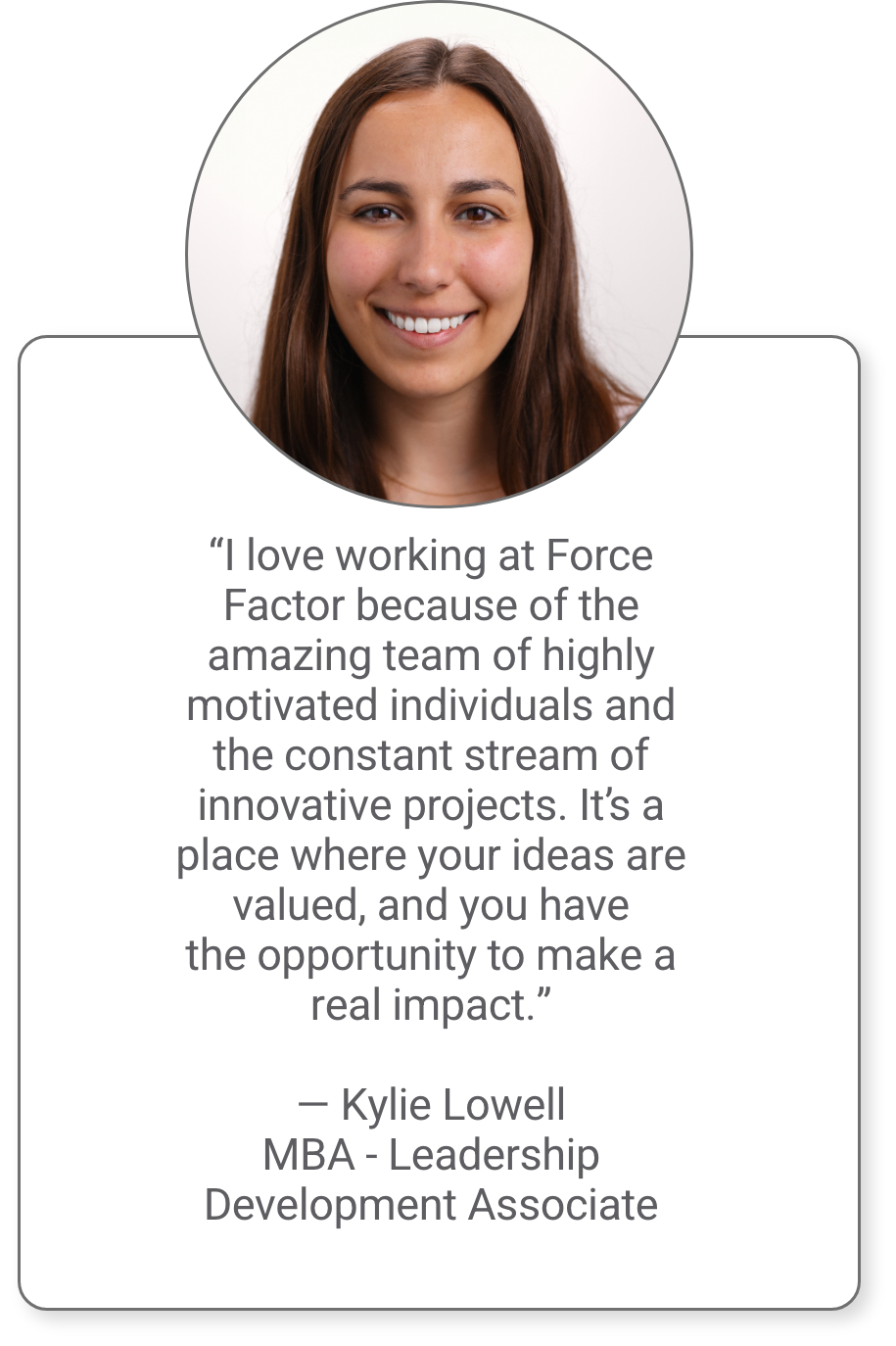 Force Factor Employee - Kylie