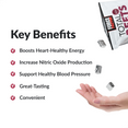 Key benefits of Force Factor supplements: boosts energy, increases nitric oxide, supports blood pressure, great-tasting, convenient.