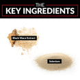 The Key Ingredients: Black Maca Extract, Selenium.