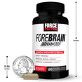 Size Comparison, 60 Capsule Bottle, Forebrain Advanced