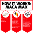 How It Works: Maca Max Take 4 capsules once daily with a meal. The powerful formula delivers a potent blend of black, red, and yellow maca, traditionally used to maximize libido and sex drive. BioPerine® is clinically shown to enhance the bioavailability of selenium, helping the formula get to work quickly for incredible results.