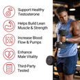 Support healthy testosterone, build muscle, increase blood flow, enhance male vitality, and third-party tested for quality.