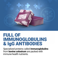 Purple soft chews with immunoglobulins and IgG antibodies derived from bovine colostrum for immune health.