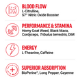 Key benefits: blood flow, stamina, energy, and absorption powered by clinically studied ingredients like L-Citrulline and BioPerine.