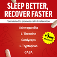 Sleep better and recover faster with calming ingredients like Ashwagandha, L-Theanine, and 3mg of melatonin for relaxation.