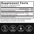 Supplement Facts Panel and Nutrition Information of Force Factor Longjack Tongkat Ali Supplement