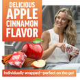 Apple Cinnamon flavor chews are individually wrapped for on-the-go convenience.