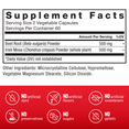 Supplement Facts Panel and Nutrition Information of Force Factor Irish Sea Moss + Beetroot Supplement