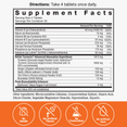 Supplement Facts Panel and Nutrition Information of Force Factor Better Turmeric Tablets Supplement