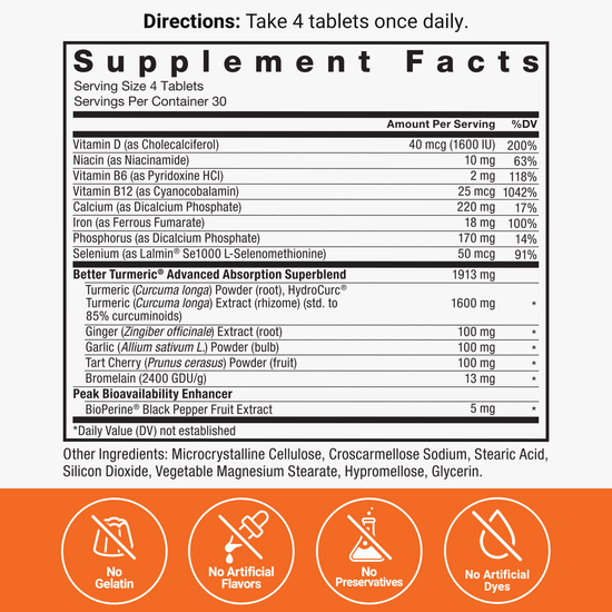 Better Turmeric Tablets - Force Factor