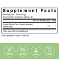 Supplement Facts Panel and Nutrition Information of Force Factor Organic Matcha Green Tea Supplement