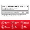 Supplement Facts Panel and Nutrition Information of Force Factor Iron Supplement