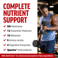 Complete nutrient support with over 50 nutrients, 13 vitamins, 10 minerals, amino acids, enzymes, and Spectra antioxidants.