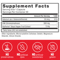 Supplement Facts Panel and Nutrition Information of Force Factor DIM Supplement