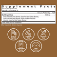 Supplement facts for Beef Organs with 3500mg blend and icons for quality, purity, and testing.
