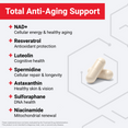 NAD+ Longevity features ingredients like resveratrol, luteolin, and spermidine for total cellular health and anti-aging support.