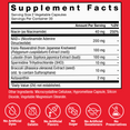 Supplement Facts Panel and Nutrition Information of Force Factor NAD+ Longevity Supplement